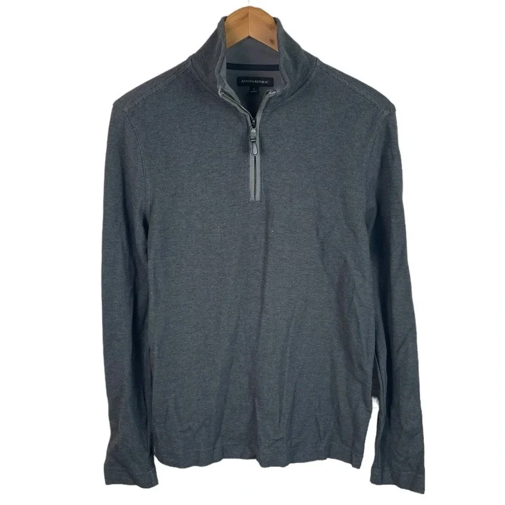 B16 Men’s Banana Republic Preppy Quarter Zip Pullover Casual Sweatshirt S